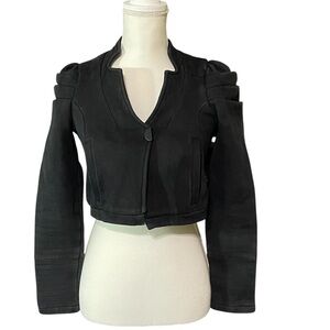 Industry Black Crop Bomber sweater/jacket XS